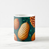 Een patroon van Pinecones en Acorns Koffiemok (Center)