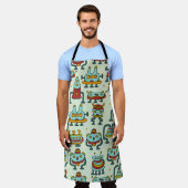 Een patroon van robots - aliens. illustratie.  schort (Gedragen)