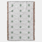 Een patroon van wit en kerstlint deken (Voorkant Verticaal)