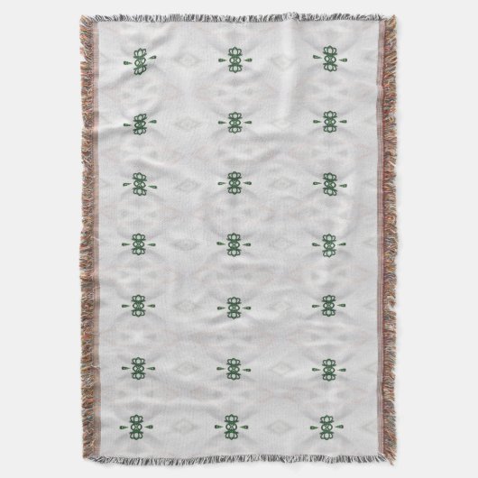 Een patroon van wit en kerstlint deken (Voorkant Verticaal)