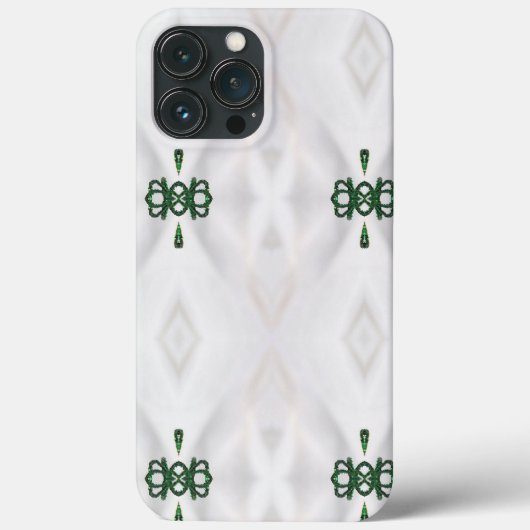 Een patroon van witte sneeuw en kerstlint Case-Mate iPhone case (Achterkant)