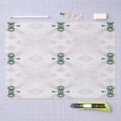 Een patroon van witte sneeuw en kerstlint tissuepapier (Craft)