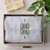 Een patroon van witte sneeuw en kerstlint tissuepapier (Geschenk)