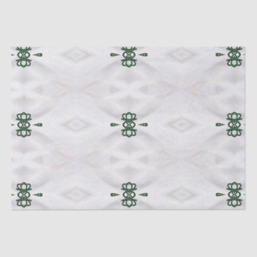 Een patroon van witte sneeuw en kerstlint tissuepapier (Voorkant)