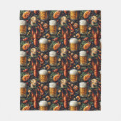 Een patroon voor bier- en zeevruchtenliefhebbers. fleece deken (Voorkant)