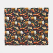 Een patroon voor bier- en zeevruchtenliefhebbers. fleece deken (Voorkant (Horizontaal))