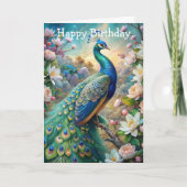 Een pauw kaart (Voorkant)