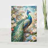 Een pauw kaart (Voorkant)