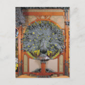 Een pauw van het centrale panel van een Art Wall Briefkaart (Voorkant)