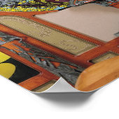 Een pauw van het centrale panel van een Art Wall Poster (Hoek)