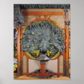 Een pauw van het centrale panel van een Art Wall Poster (Voorkant)