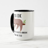 Een pauze luiaard nodig mok (Voorkant links)
