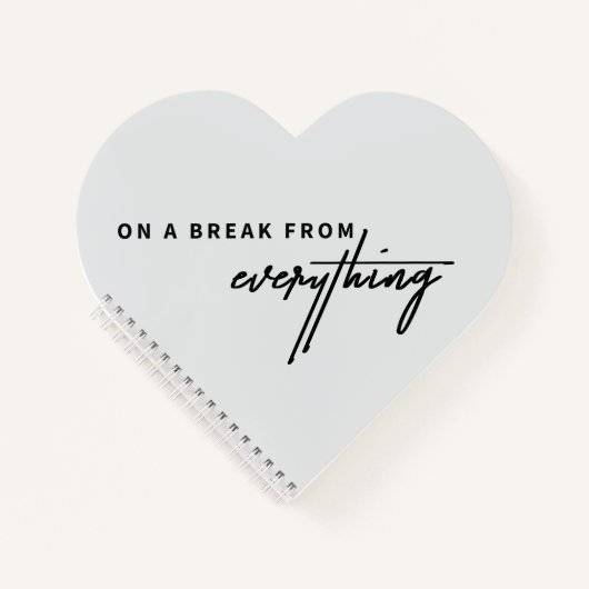 Een pauze van alles notitieboek (Voorkant)