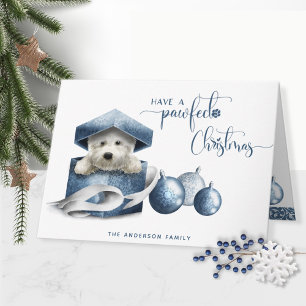 Een Pawfect Kerstmis, een Cute Dog Kerstmis Kaart