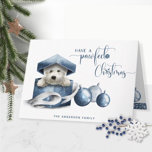 Een Pawfect Kerstmis, een Cute Dog Kerstmis Kaart