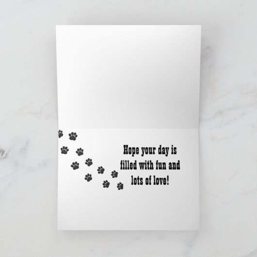 EEN **PAWSOME 3DE BIRTHDAY* KAART (Binnen)