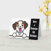 EEN **PAWSOME 3DE BIRTHDAY* KAART (Gele Bloem)