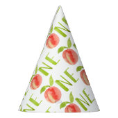 Eén peach Waterverf 1st Birthday Girl  Feesthoedjes (Links)