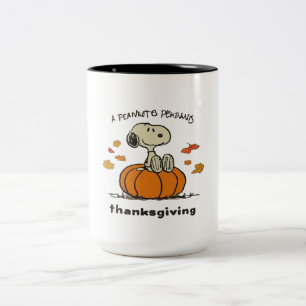 Een Peanuts Thanksgiving Tweekleurige Koffiemok