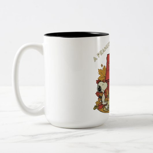 Een Peanuts Thanksgiving Tweekleurige Koffiemok (Links)