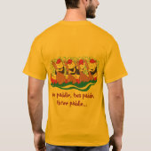 Eén peddel, twee peddel, drie peddel t-shirt (Achterkant)