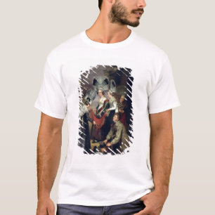 Een peddler die de handschoenen van Troyes verkoop T-shirt