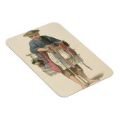 Een pedlar, bord 17 uit 'The Costume of China', en Magneet (Rechterzijde)