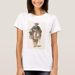 Een pedlar, bord 17 uit 'The Costume of China', en T-shirt