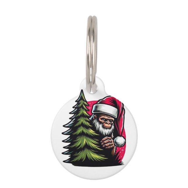 Een Peek-A-Boo kerst Huisdierpenning (Voorkant)