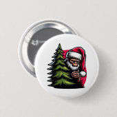 Een Peek-A-Boo kerst Ronde Button 5,7 Cm (Voorkant /achterkant)