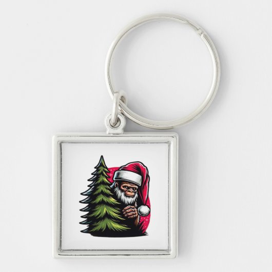 Een Peek-A-Boo kerst Sleutelhanger (Voorkant)