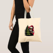 Een Peek-A-Boo kerst Tote Bag (Voorkant (product))