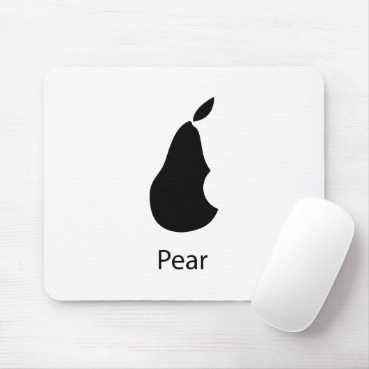 Een peer met een beet! muismat (Met muis)