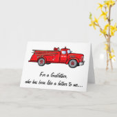 Een peetvader als een vader met een klassieke bran kaart (Gele Bloem)