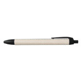 Een pen met een gestructureerd beige lichaam en zw (Bovenkant)