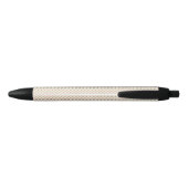 Een pen met een gestructureerd beige lichaam en zw (Achterkant)