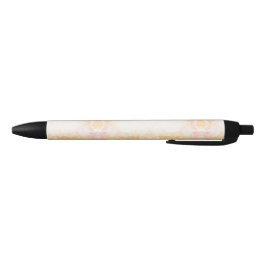Een pen met een zachte pastel bloemendesign