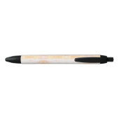 Een pen met een zachte pastel bloemendesign (Achterkant)