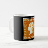 Een Penny British Empire Mauritius-poststempel Koffiemok (Voorkant links)