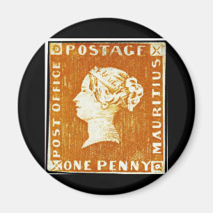Een Penny British Empire Mauritius-poststempel Magneet