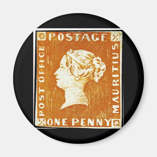 Een Penny British Empire Mauritius-poststempel Magneet (Voorkant)