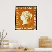 Een Penny British Empire Mauritius-poststempel Poster (Keuken)