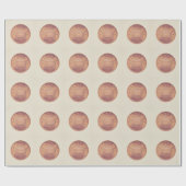 Eén Penny british munt Cadeaupapier (Vlak)