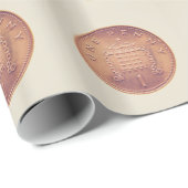 Eén Penny british munt Cadeaupapier (Rol Hoek)