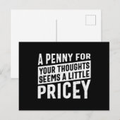 Een Penny voor je gedachten Briefkaart (Voorkant / Achterkant)