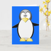 Een Penquin ophalen Kaart (Gele Bloem)
