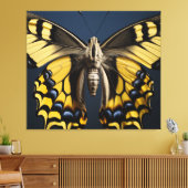 Een penseelstreek van Natuur Swallowtail Butterfly Canvas Afdruk (Insitu (Woonkamer))