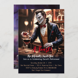 "Een pensioen toast, humoristische vampier themafe Kaart