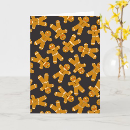 Een peperkoekje kaart (Gele Bloem)