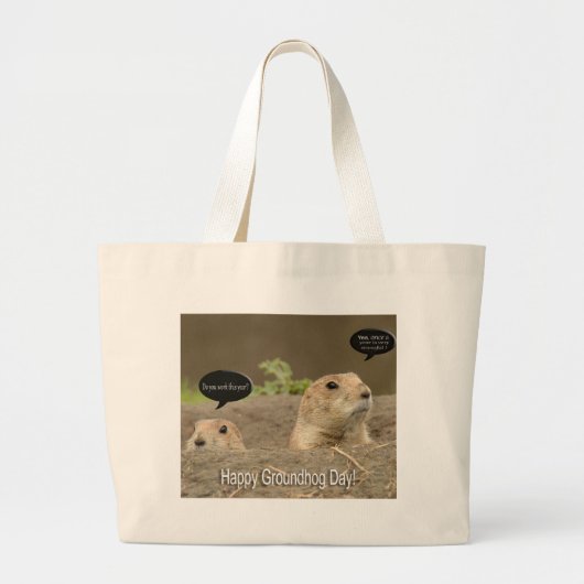 Eén per jaar, Groundhog Day Grote Tote Bag (Voorkant)